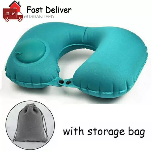 Portable Travel Air Pillow Cushion Neck Support U Shaped Aerated Light Weight