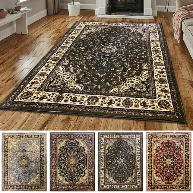 Large Traditional Rugs Living Room Bedroom Carpet Non Slip Hallway Runner Mat