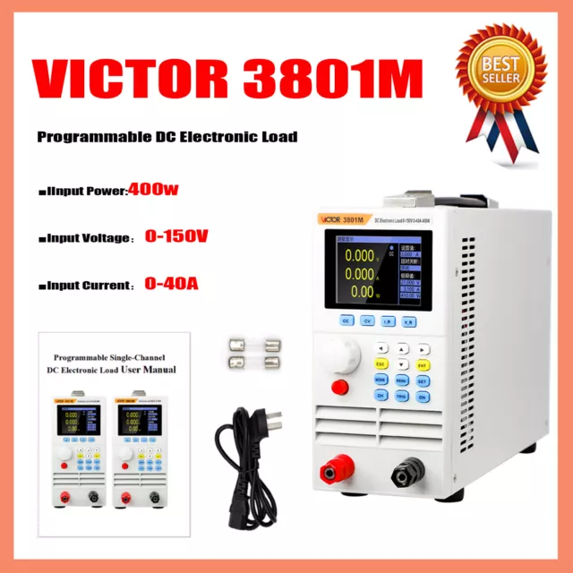 VICTOR 3801M 3803M 3824M Potenza di carica elettronica programmabile DC 400W  IK