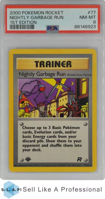 2000 Pokemon Rocket 77 Nightly Garbage Run 1St Edition Psa 8