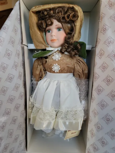 PORCELAIN DOLL 16 inch - tb Trading Company Brunette with Brown Eyes  BEAUTIFUL! $20.00 - PicClick