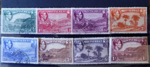 Montserrat KGVI 1938 SG101-108 part set FU