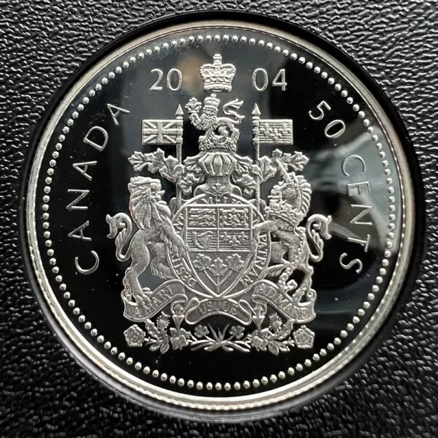 2004 Canada Uncirculated Silver Proof Fifty Cent Coin