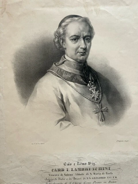 Retrato Del Card. L. Lambruschini Obispo De Sabina De S. María De Farfa Rieti