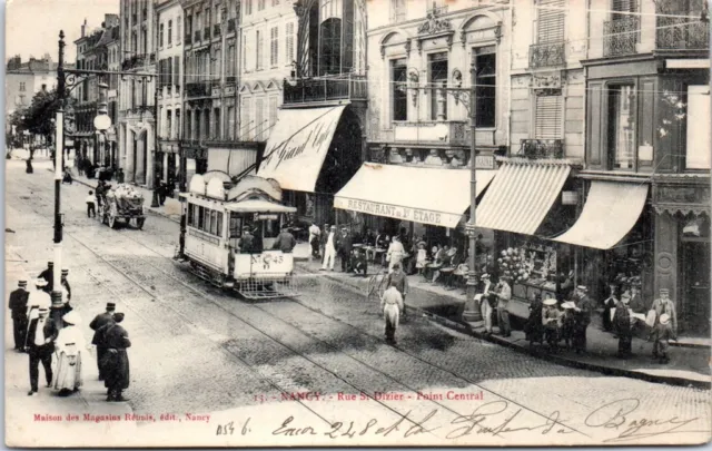 54 NANCY - tramway at the central point of rue saint dizier