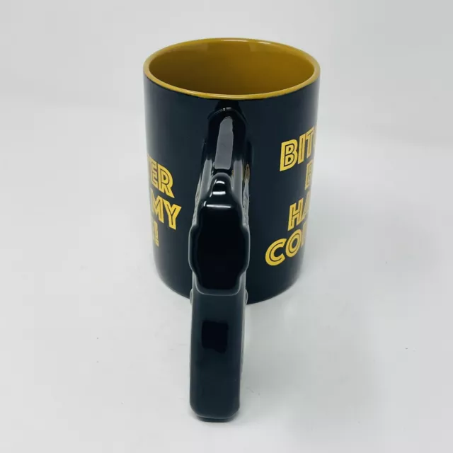 NEW Just Funky Bitch Better Have My Coffee Mug Black Gold Ceramic Gun Handle 3