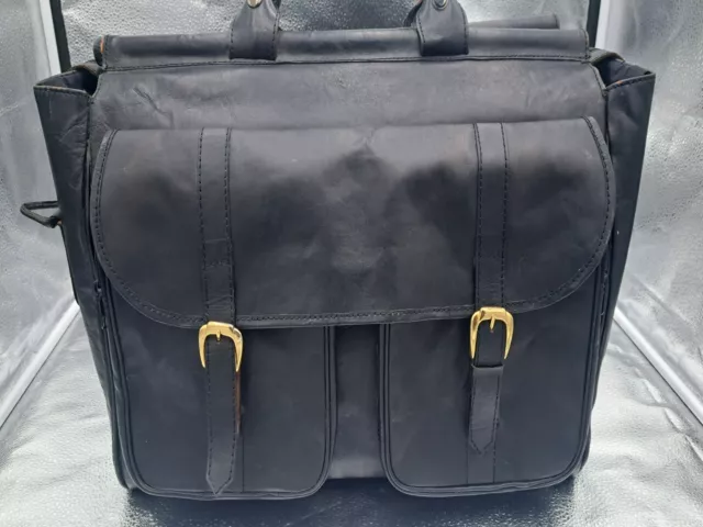 Vtg Leather DR Doctors Style Bag Luggage Large