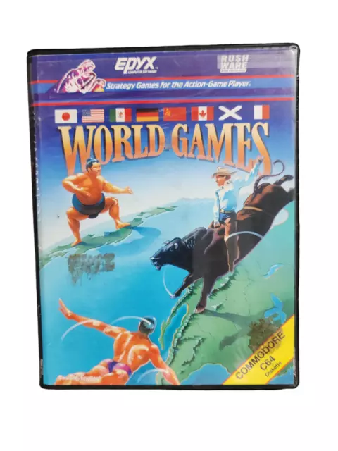 Commodore 64 C64  jeu vidéo World Games Complet DISK Disquette non testé