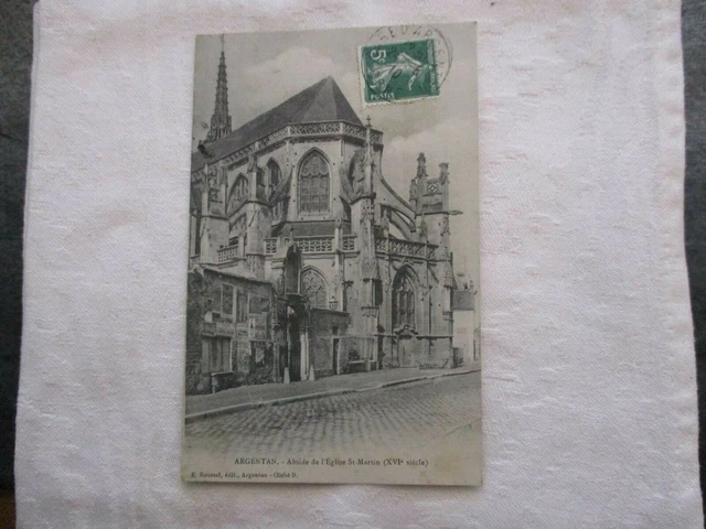 Cpa Orne 61 Argentan Abside De L'eglise Saint Martin