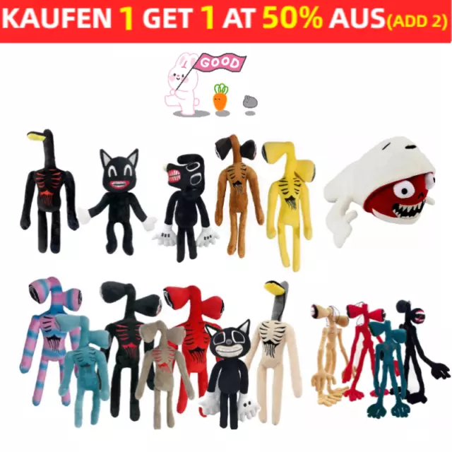 Kinder Siren Head Plüsch Schwarze Katze Puppe Kind Geschenk Horror Spielzeug