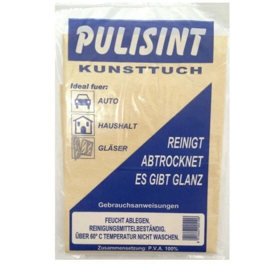 Panno Auto In Pelle Scamosciata 54x44 Cm - Enka Sintetico, Per Pulizia E Lucidatura