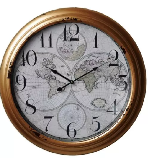 Extra Large Glass Front Retro Shabby Chic Wall Clock 62cm Diameter (24" +) 8622