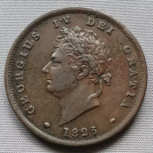 1825 George IV Scarce Large Copper Penny Coin Peck 1420 34mm 18.8g