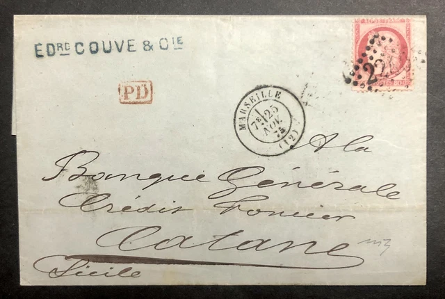 Francia 80 Cent 1874 Marsiglia PD Italia Catania Sicilia Bella