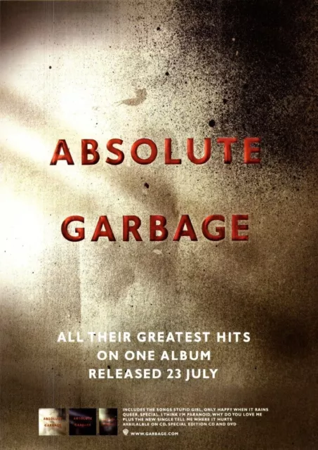 Ptp59 Magazine Advert 11X9" Garbage : Absolute Album