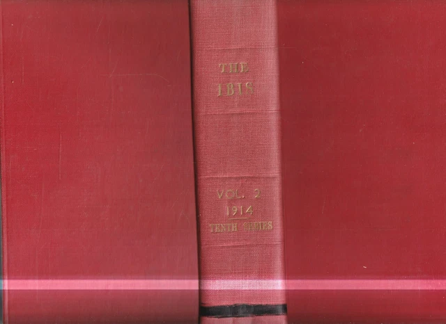 ANTIQUARIAN ,THE IBIS , QUARTERLY JOURNAL OF ORNOTHOLOGY , 1914 ed SCLATER