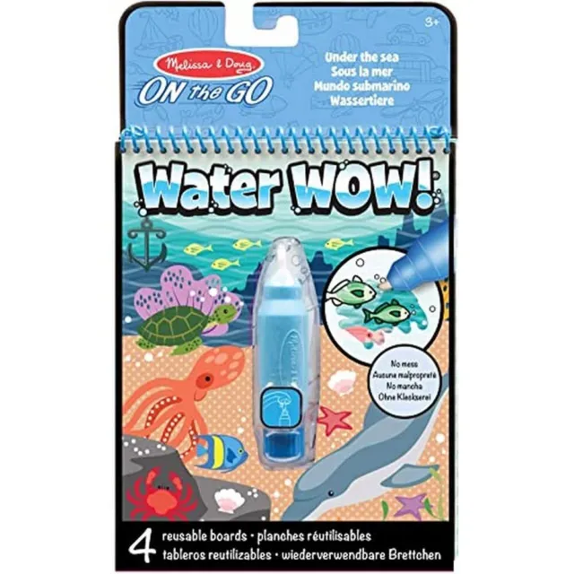 Melissa & Doug Water WOW! Under the Sea  Water Reveal Travel Book   Activity Pad