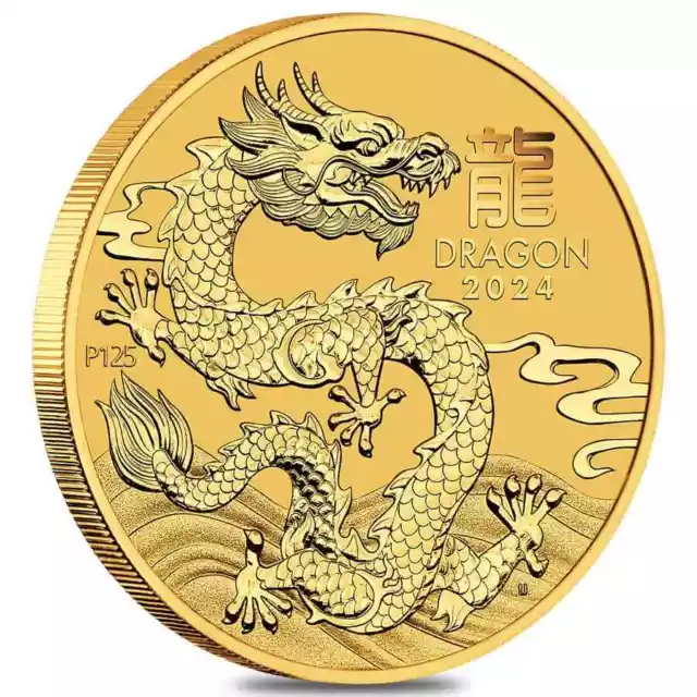 2024 1/20 OZ Gold Lunar Dragon BU Australia Perth Mint 140.05 PicClick