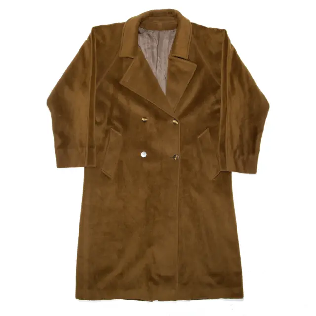 Vintage Pierrette B Wolle kaschmirbraun 80er Jahre Mantel Jacke Damen XL