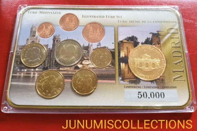 MONNAIE coffret Série complète 2€/1c EURO ESPAGNE Médaille .refA127