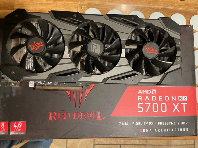 5.16 Mb Gpu Radeon POWERCOLOR RADEON RED Devil RX 5700xt 8gb Graphics Card - boxed 04 £132 ...
