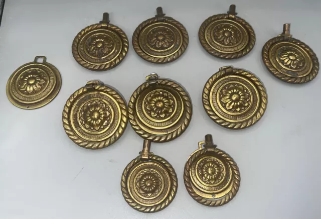 7  2.5” And 2  2” Antique Bronze Drawer Pulls dresser Handle Drop Bail~ Floral