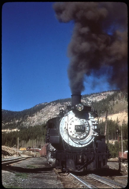 D&RGW Rio Grande 481 Monarch, CO 1950 duplicate slide