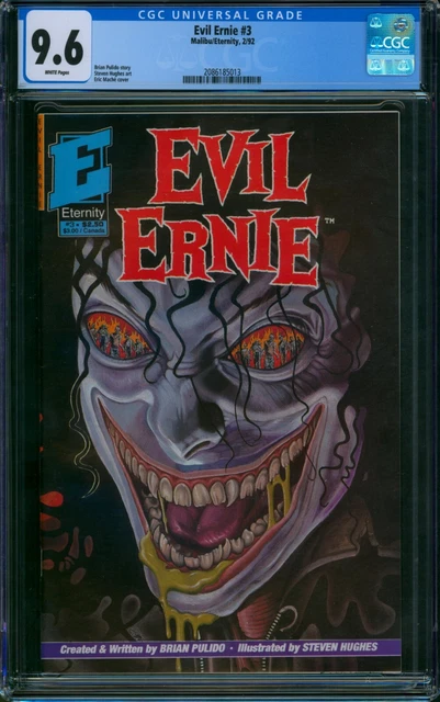 Evil Ernie #3 🌟 CGC 9.6 White Pages 🌟 Brian Pulido Malibu Eternity Comic 1992