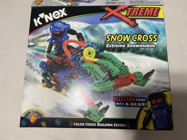 Knex Xtreme Snowmobile Building set Ages 8+ -preowned