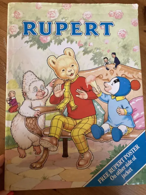 RUPERT BEAR 70th ANNIVERSARY ANNUAL DUST COVER POSTER GOOD CONDITION