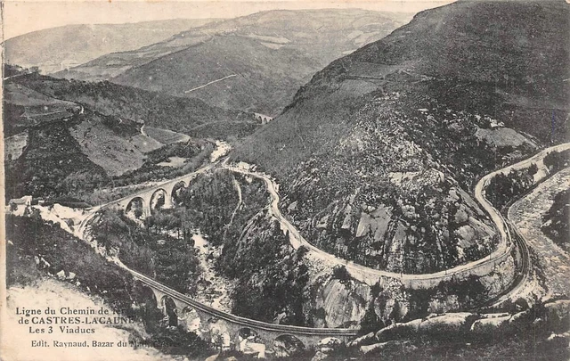 Ligne du chemin de Fer de CASTRES-LACAUNE - les 3 viaducs