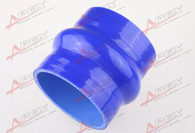 63.5mm 2.5" Hump Straight Silicone Hose Intercooler Coupler Tube Pipe Blue