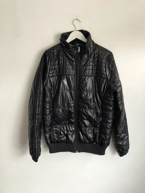 Adidas X West Bromwich Albion WBA Black Shiny Padded Jacket Coat Size 18 16