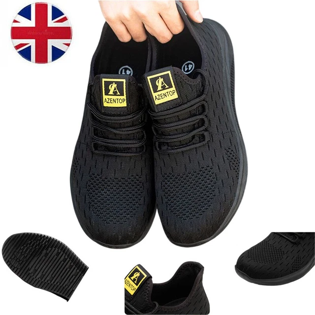 MENS SAFETY SHOES Work Trainers Steel Toe Cap Lightweight Hiking Boots ...