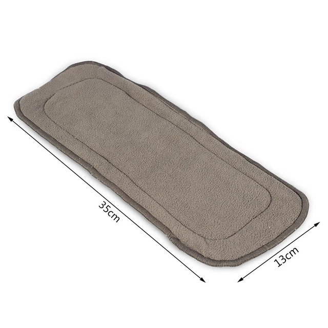 1PC Washable 4Layers Bamboo Charcoal Cloth Nappr Liner Reusable Diaper Insert