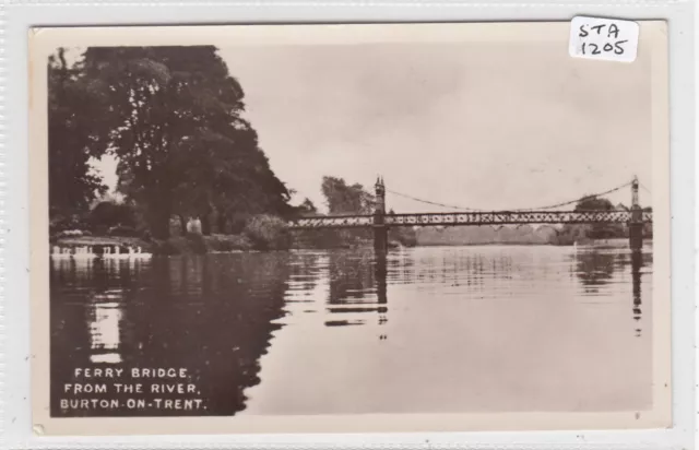 BURTON ON TRENT Staffordshire The Ferry Bridge from the River  RP  # 1205