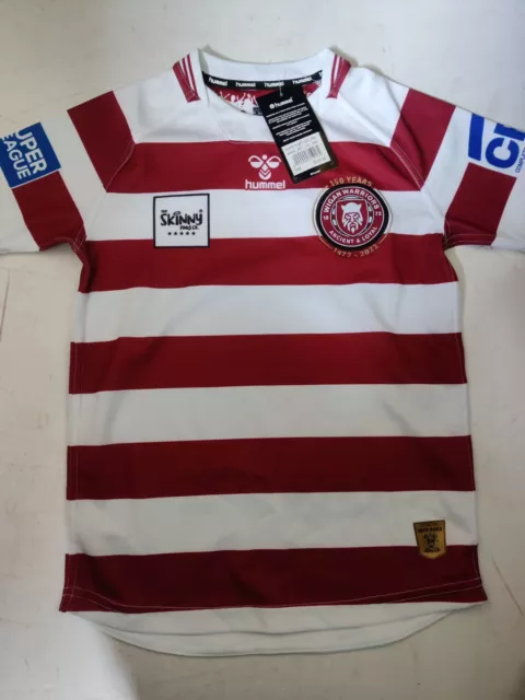 Kids 8-9years Hummel 2022 WIGAN WARRIORS 150 ANNIVERSARY RUGBY LEAGUE SHIRT