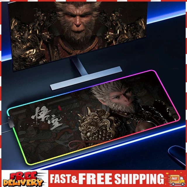 BLACK MYTH WUKONG RGB Big Mice Mat Large LED Computer Laptop Gamer Pad ...