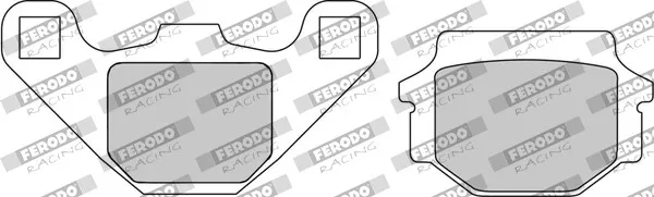 FERODO RACING Plaquettes de Frein Sabots Arrière Eco Friction FDB314EF