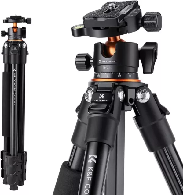 Professional Portable 62” Tripod Ball Head for Canon Nikon Camera   K&F Concept