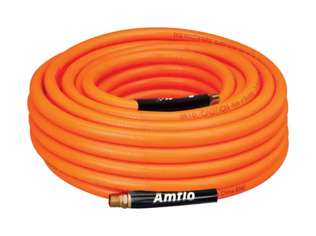 Amflo 100 ft. L X 3/8 in.   D Polyvinyl Air Hose 300 psi Orange