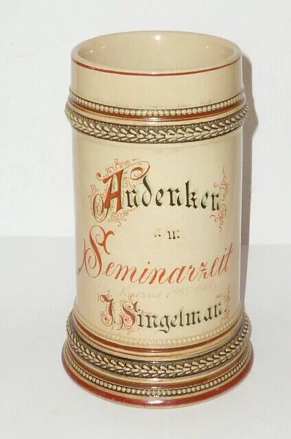 Alter Studentenkrug Seminarzeit 1897 Bierkrug Studentika Krug Reservistenkrug