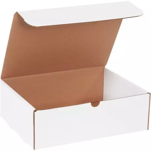 Myboxsupply 12 1/8 x 9 2.5/10.2x10.2cm Blanc Littérature Mailer, 50 Par Pack