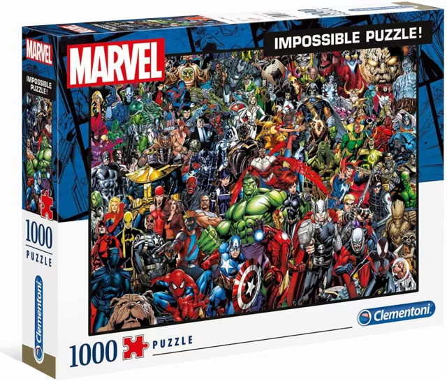 Clementoni - Impossible Puzzle - Marvel (1000 Teile) Puzzel Superhelden Ironman