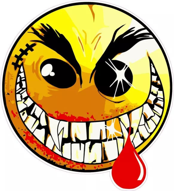 Evil Smiley Face Decal
