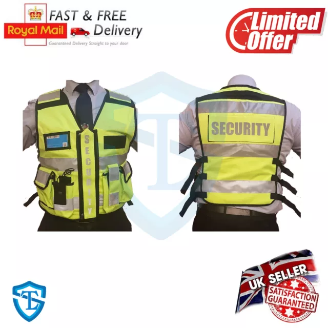 Tactical Security Duty Patrol Vest Hi Viz Yellow Sia Industry Door Staff