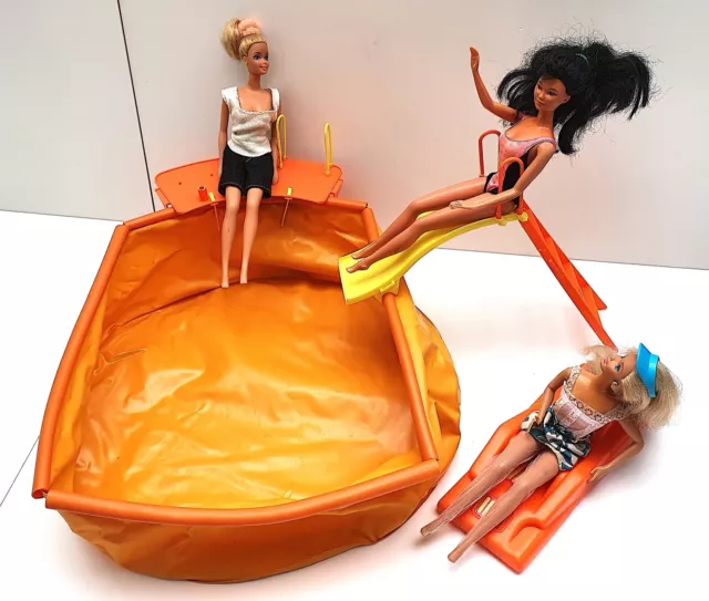 Piscine Et Accessoires     Barbie Pool Party     Ancien Jouet Mattel