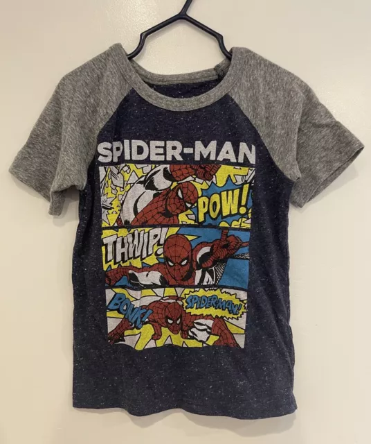 Jumping Beans Kids Boys Marvel Comic Superhero Spider-Man Raglan T-Shirt Blue 4