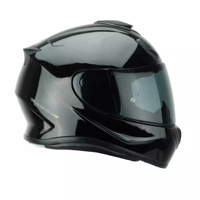G-Mac Roar Evo Casco de Moto Negro Brillante - Pequeño + Visera Oscura Gratis