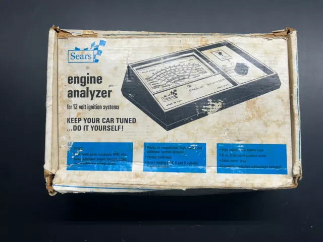 VTG 1970's Sears Engine Analyzer 161.2161 12V Volt Ignition Systems Instructions